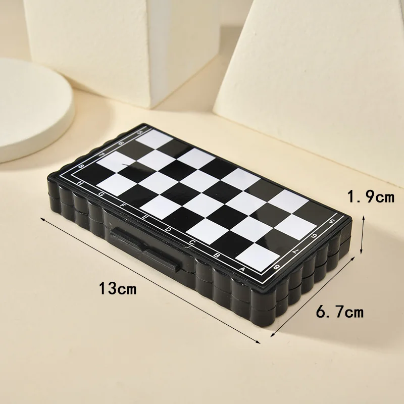 Chess Set Mini Magnetic Folding Magnetic Plastic Chessboard Board Game Portable Kid Toy Strategy Games Chess for Boys and Girls