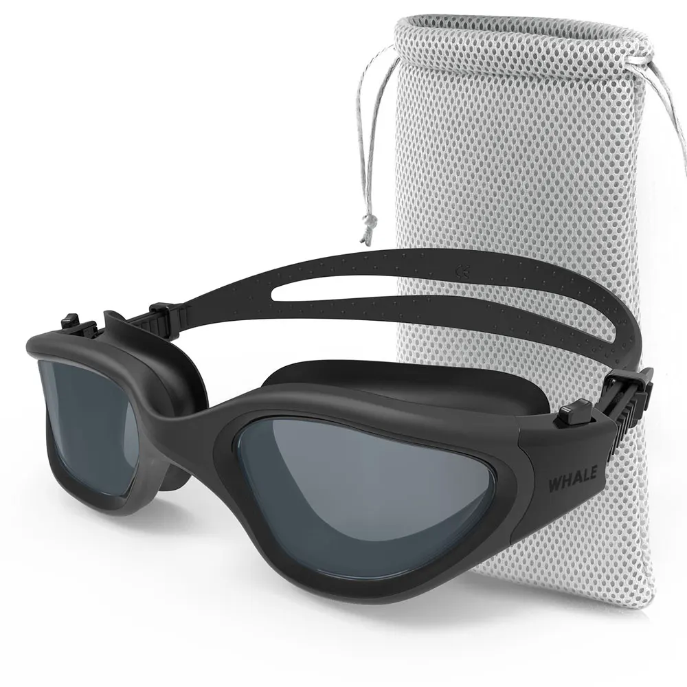 Polarized Swimming Goggles for Adult Anti-Fog UV Protection Lens Men Women Waterproof Adjustable Silicone Swim Glasses Adults