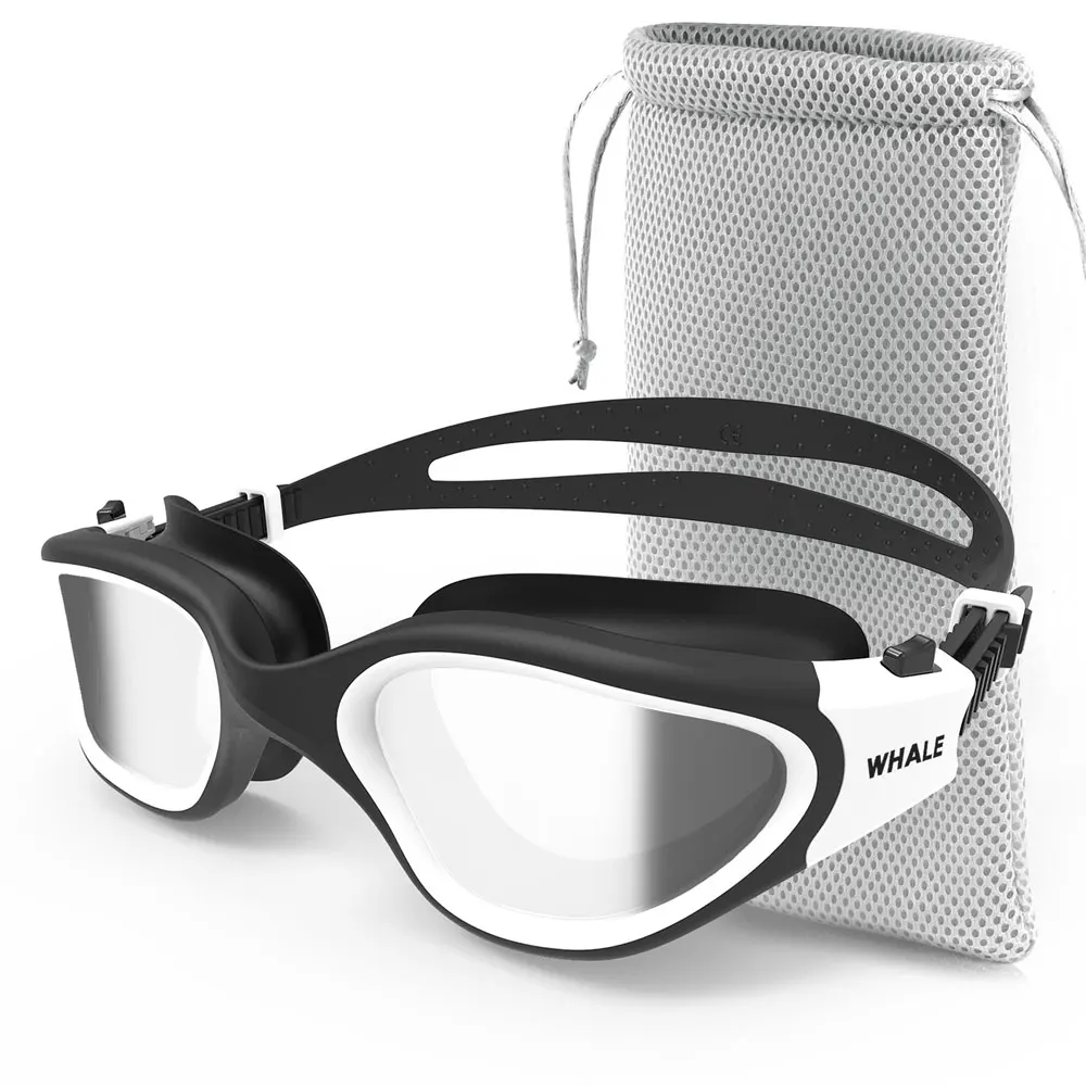 Polarized Swimming Goggles for Adult Anti-Fog UV Protection Lens Men Women Waterproof Adjustable Silicone Swim Glasses Adults