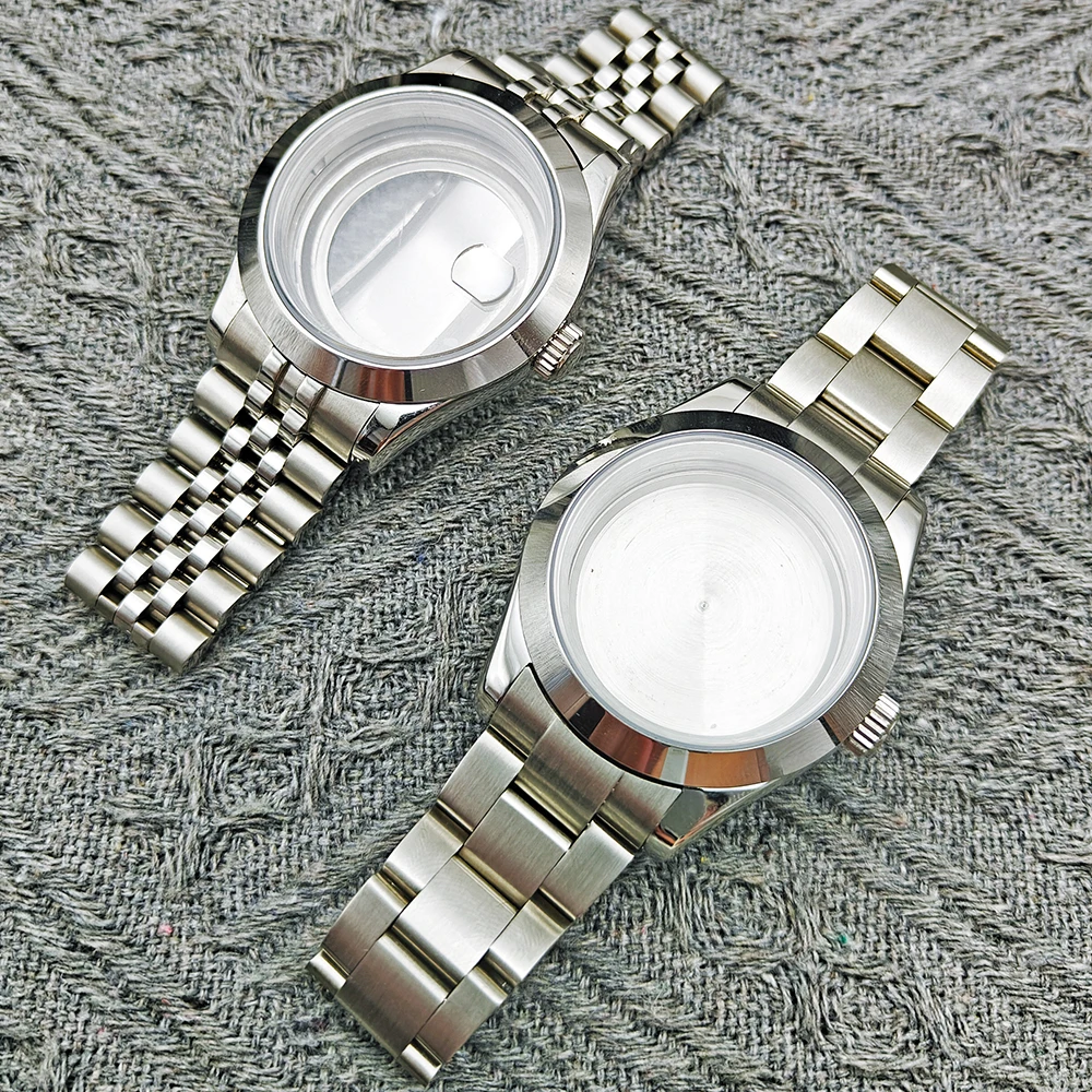 36/39/41mm NH35 36 38 Movement 904L Stainless Steel Constant Motion Case Watch Assembly Replacement Parts Oyster Strap