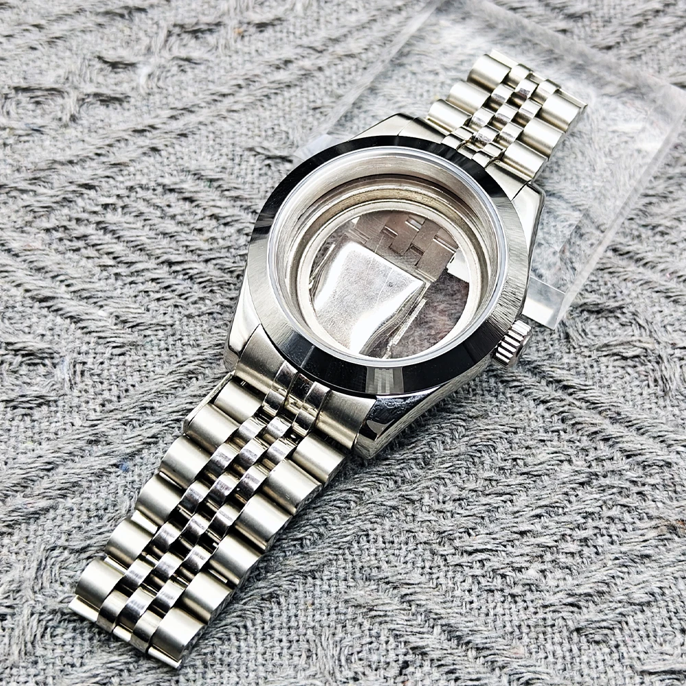 36/39/41mm NH35 36 38 Movement 904L Stainless Steel Constant Motion Case Watch Assembly Replacement Parts Oyster Strap