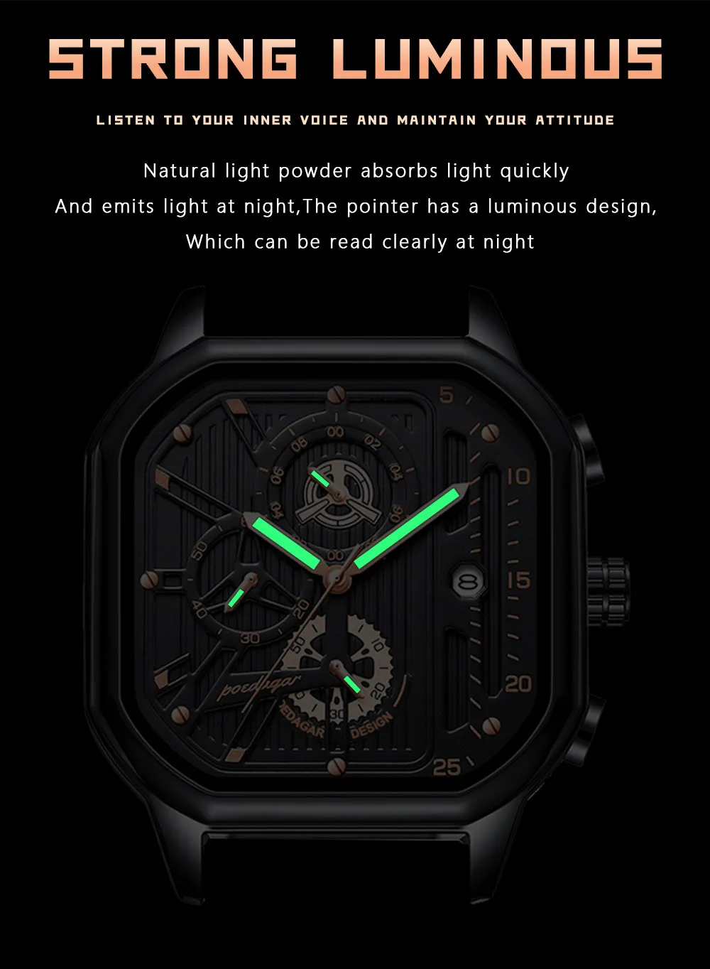 POEDAGAR Luxury Casual Male Watch Fashion Chronograph Stainless Steel Waterproof Luminous Date Military Men's Wristwatches Gifts