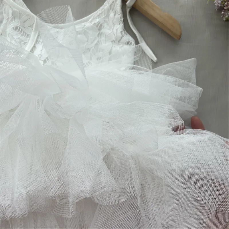Toddler Girls Lace Tutu Dress for Kids Lovely Layers Ruffles Vestidos Fashion Baby Birthday Party Gown Boutique Wear