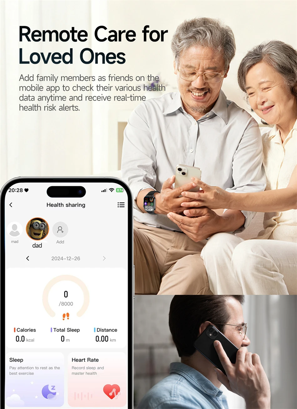 2026 Original Women Health Accurate Diagnosis Smart Watch ECG+HRV BP Blood Oxygen Uric Acid Heart Rate Bluetooth Call Smartwatch