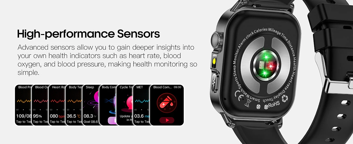 2026 Original Women Health Accurate Diagnosis Smart Watch ECG+HRV BP Blood Oxygen Uric Acid Heart Rate Bluetooth Call Smartwatch