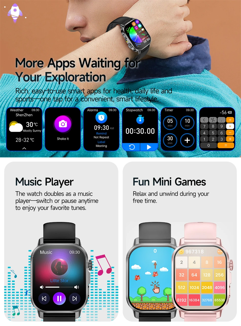 2026 Original Women Health Accurate Diagnosis Smart Watch ECG+HRV BP Blood Oxygen Uric Acid Heart Rate Bluetooth Call Smartwatch