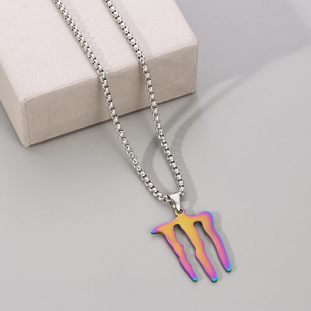 Hip-Hop Style Demon Claw Necklace Titanium Steel Pendant Unique Fashion Accessory for Parties Gift for Women And Men
