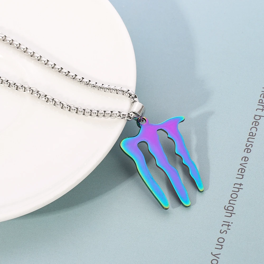 Hip-Hop Style Demon Claw Necklace Titanium Steel Pendant Unique Fashion Accessory for Parties Gift for Women And Men