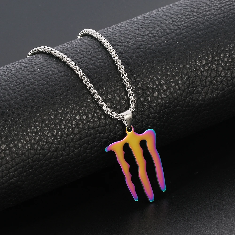Hip-Hop Style Demon Claw Necklace Titanium Steel Pendant Unique Fashion Accessory for Parties Gift for Women And Men
