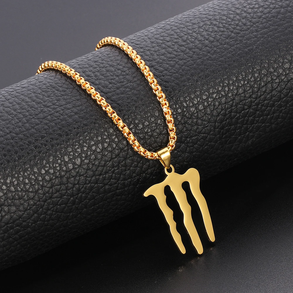 Hip-Hop Style Demon Claw Necklace Titanium Steel Pendant Unique Fashion Accessory for Parties Gift for Women And Men