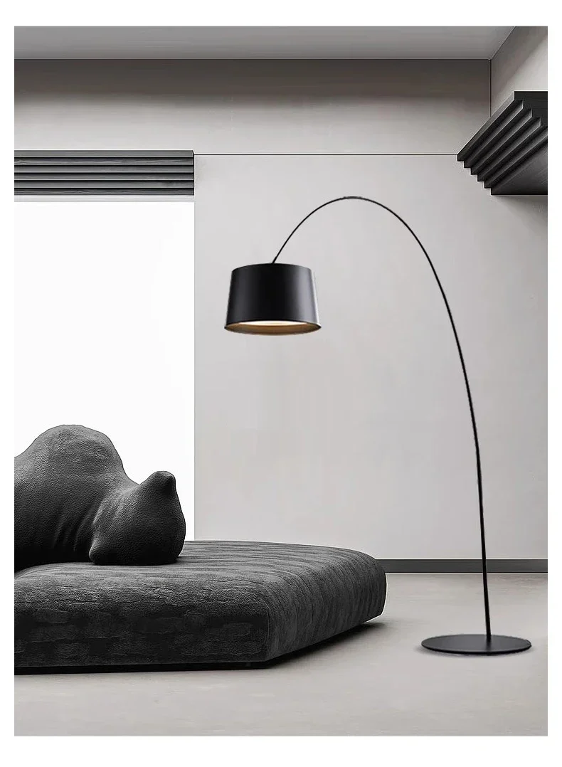Nordic Minimalist Floor Lamp Arc Bedroom Living Room Floor Lamps Sofa Study Fishing Lamp Room Decoration Lighting Vertical Light