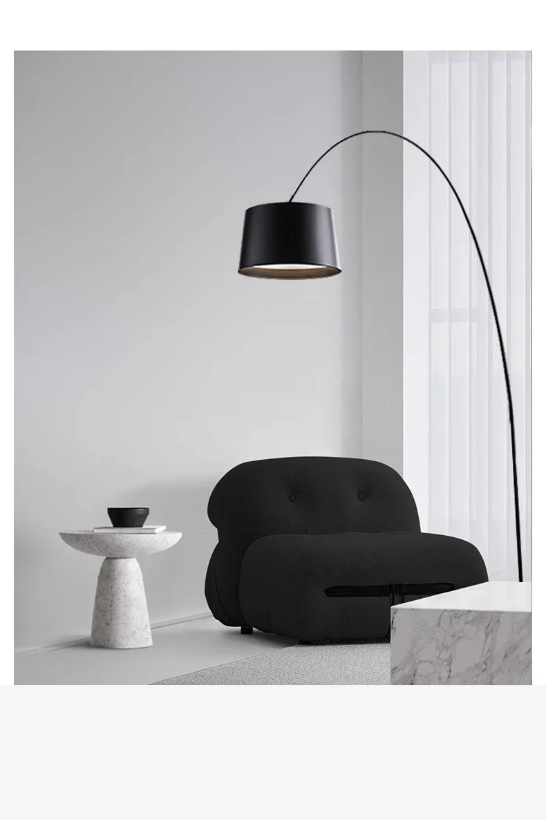 Nordic Minimalist Floor Lamp Arc Bedroom Living Room Floor Lamps Sofa Study Fishing Lamp Room Decoration Lighting Vertical Light