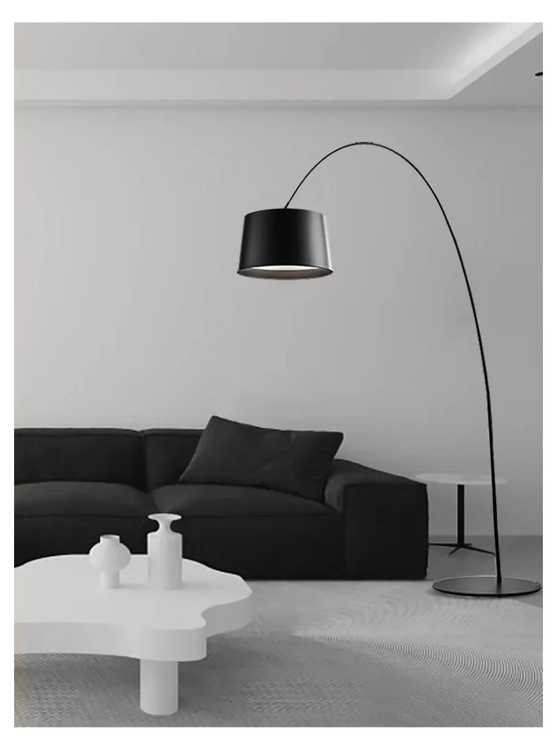 Nordic Minimalist Floor Lamp Arc Bedroom Living Room Floor Lamps Sofa Study Fishing Lamp Room Decoration Lighting Vertical Light