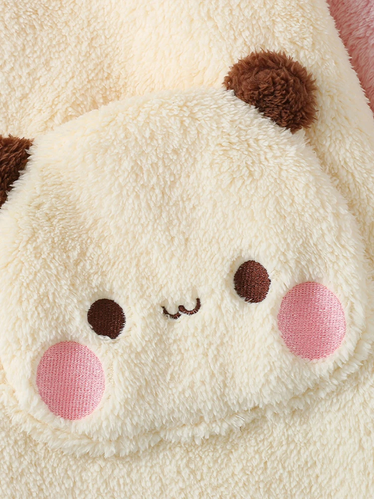 In Stock Panda Bubu And Yier Pajamas Autumn And Winter Pajamas Cartoon Panda Bubu And Dudu Coral Fleece Pajamas Lovers Pajamas