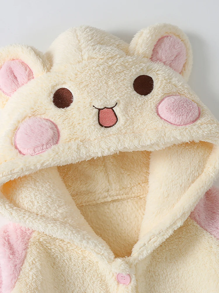 In Stock Panda Bubu And Yier Pajamas Autumn And Winter Pajamas Cartoon Panda Bubu And Dudu Coral Fleece Pajamas Lovers Pajamas