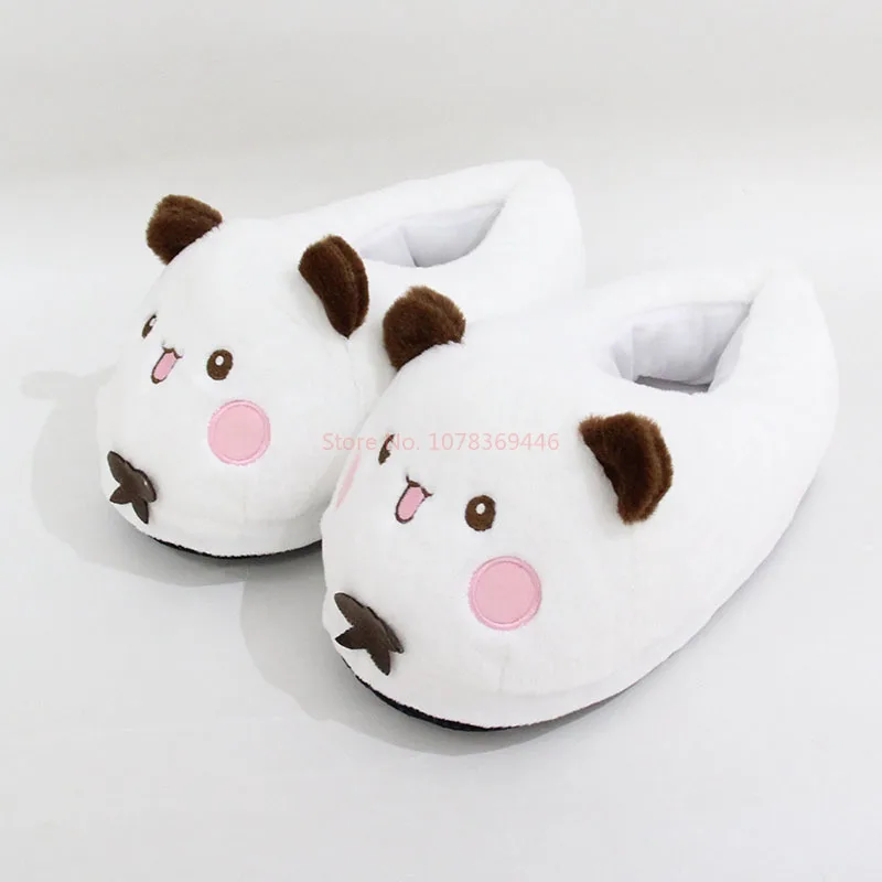Kawaii Panda Bubu And Yier Plush Slippers Cartoon Panda Indoor Couple'S Warm Cotton Slippers Autumn And Winter Gift