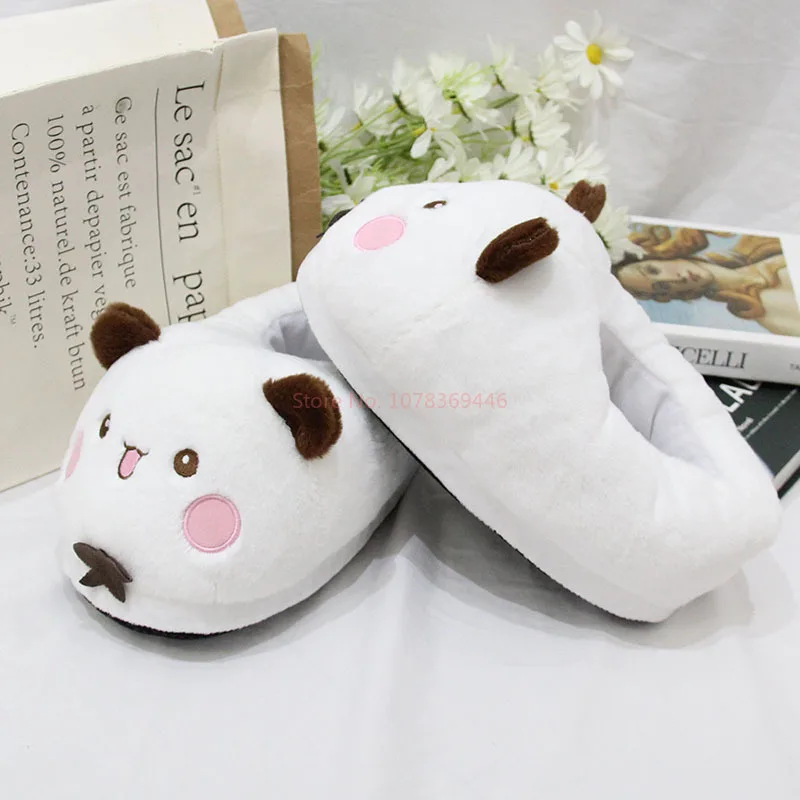 Kawaii Panda Bubu And Yier Plush Slippers Cartoon Panda Indoor Couple'S Warm Cotton Slippers Autumn And Winter Gift
