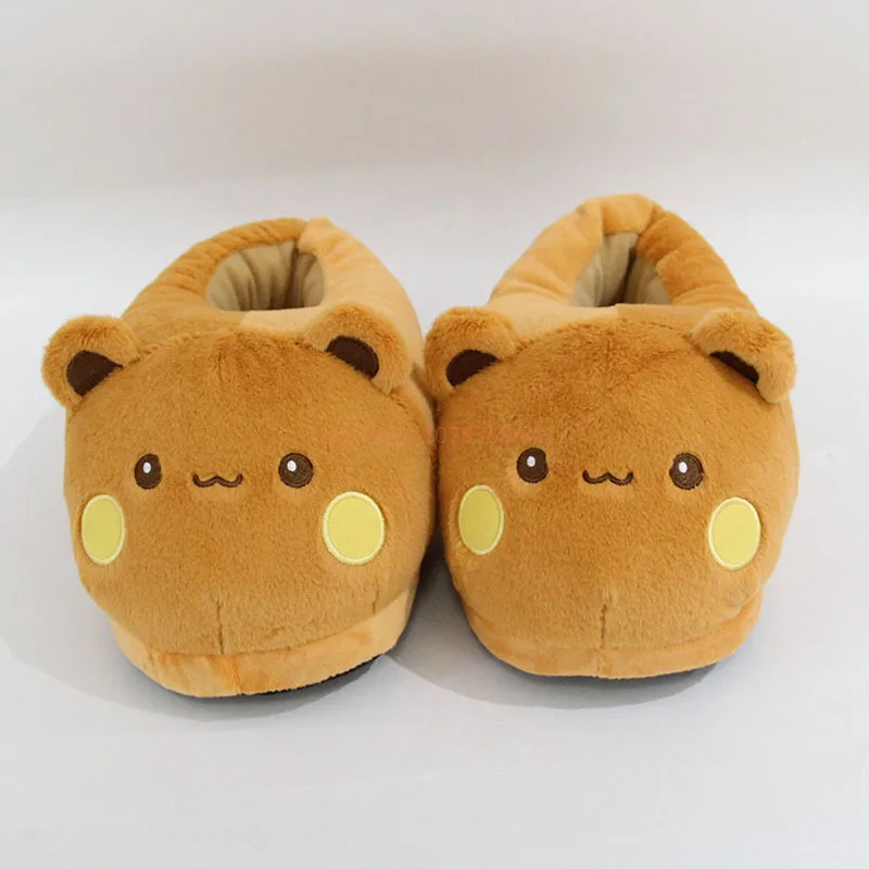 Kawaii Panda Bubu And Yier Plush Slippers Cartoon Panda Indoor Couple'S Warm Cotton Slippers Autumn And Winter Gift