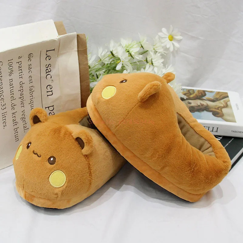 Kawaii Panda Bubu And Yier Plush Slippers Cartoon Panda Indoor Couple'S Warm Cotton Slippers Autumn And Winter Gift