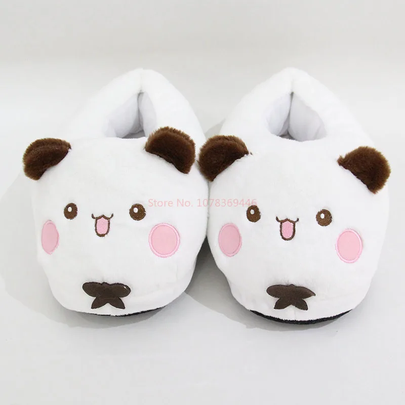Kawaii Panda Bubu And Yier Plush Slippers Cartoon Panda Indoor Couple'S Warm Cotton Slippers Autumn And Winter Gift