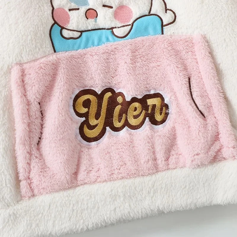 Kawaii Panda Bubu And Yier Pajamas Autumn And Winter Pajamas Cartoon Panda Bubu And Dudu Coral Fleece Pajamas Lovers Pajamas