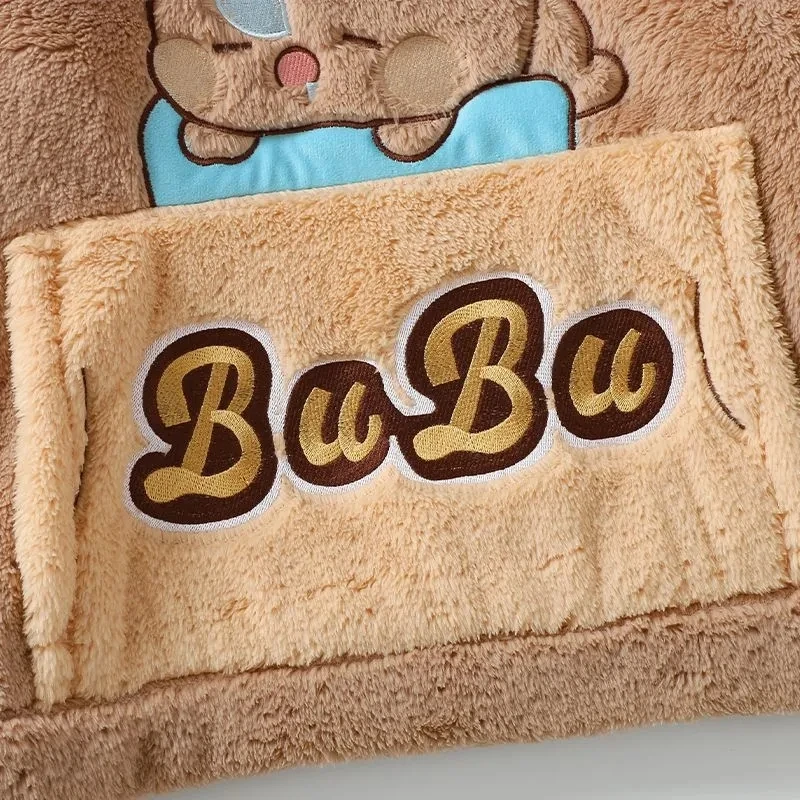 Kawaii Panda Bubu And Yier Pajamas Autumn And Winter Pajamas Cartoon Panda Bubu And Dudu Coral Fleece Pajamas Lovers Pajamas