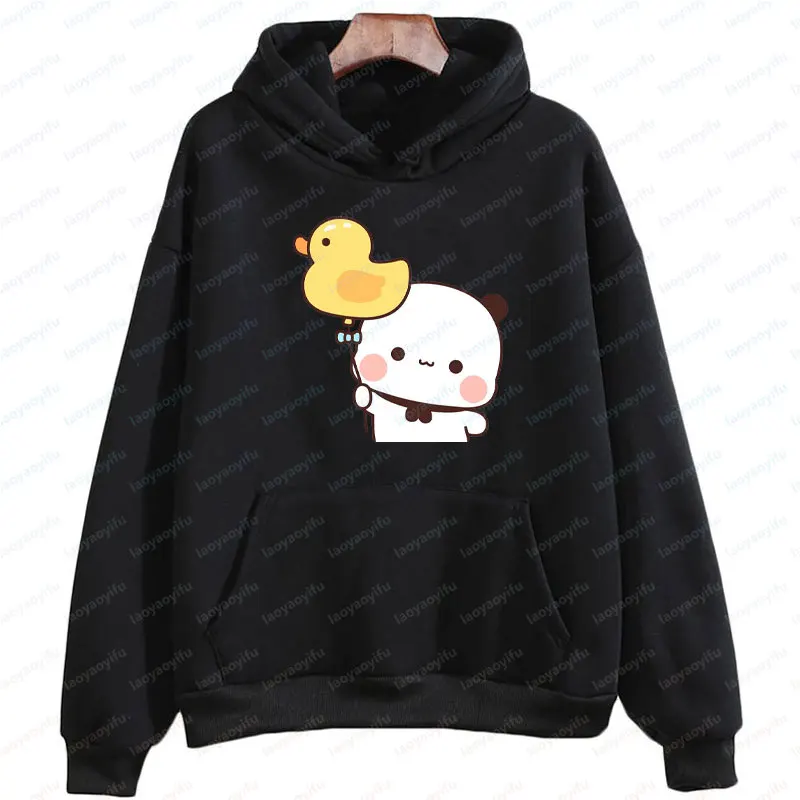 I Like BuBu/Dudu Kawaii Matching Graphic Hoodie Panda Bear Bubu and Dudu Couples Sweatshirt Unisex Cartoon Hoody Couples Gift