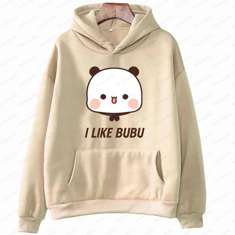 I Like BuBu/Dudu Kawaii Matching Graphic Hoodie Panda Bear Bubu and Dudu Couples Sweatshirt Unisex Cartoon Hoody Couples Gift