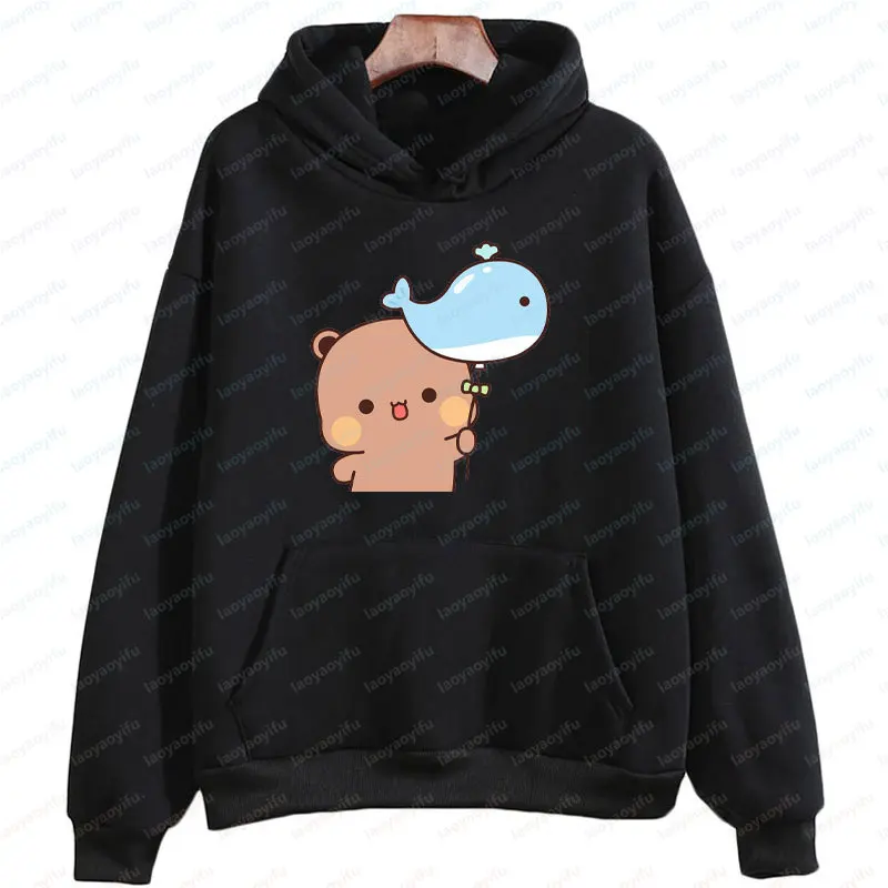 I Like BuBu/Dudu Kawaii Matching Graphic Hoodie Panda Bear Bubu and Dudu Couples Sweatshirt Unisex Cartoon Hoody Couples Gift