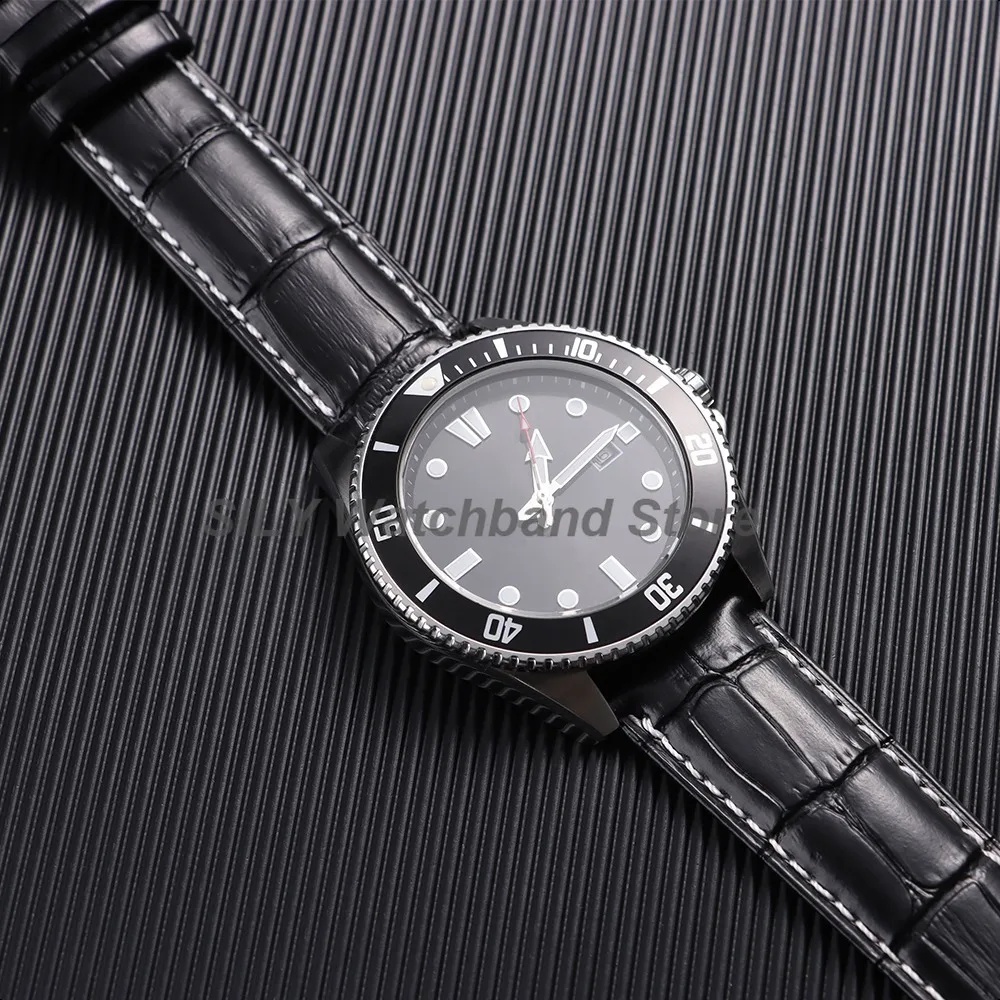 Soft Leather Watchband Replacement Wrist Belt Straps 12/13/14/15/16/17/18/19/20/21/22/23/24mm Butterfly Clasp Universal Bracelet