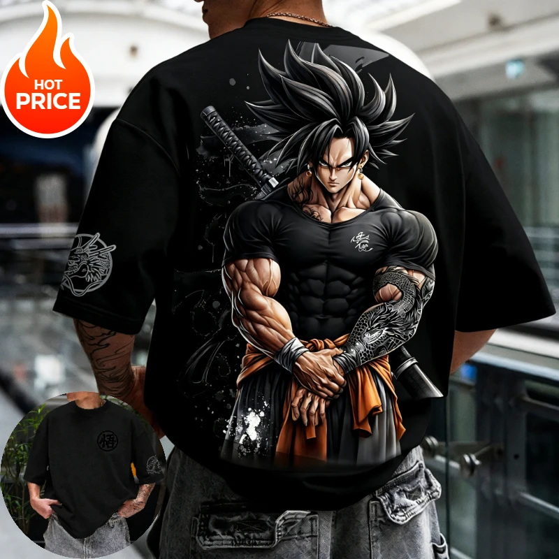 Son Goku Gym Dragon Ball Super Saiyan Harajuku Men Summer Cotton T-Shirt Top Loose Women Streetwear Casual Short Sleeve Tee