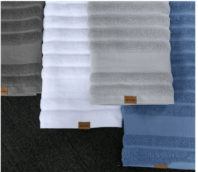 Pure Cotton Bath Towel Set for Adults 70x140 Hand Towel 34x76 High Quality Beach Fashion Hotel Water Absorbent Soft White Towel