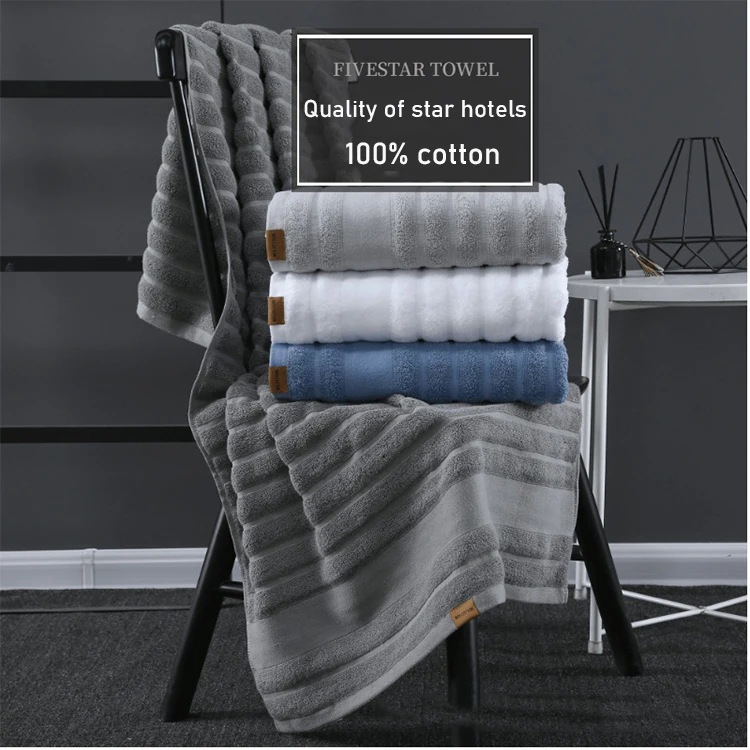 Pure Cotton Bath Towel Set for Adults 70x140 Hand Towel 34x76 High Quality Beach Fashion Hotel Water Absorbent Soft White Towel