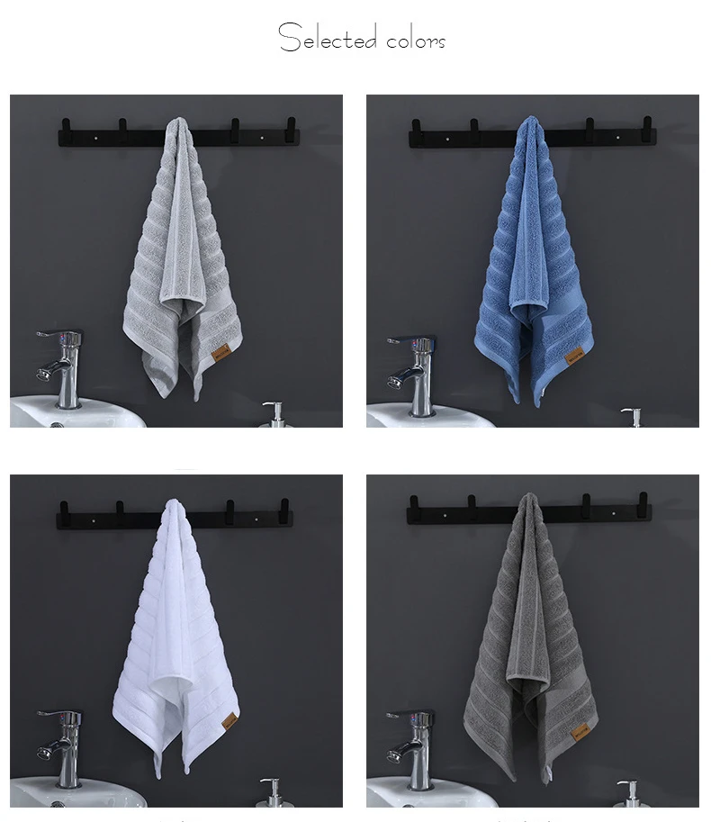 Pure Cotton Bath Towel Set for Adults 70x140 Hand Towel 34x76 High Quality Beach Fashion Hotel Water Absorbent Soft White Towel