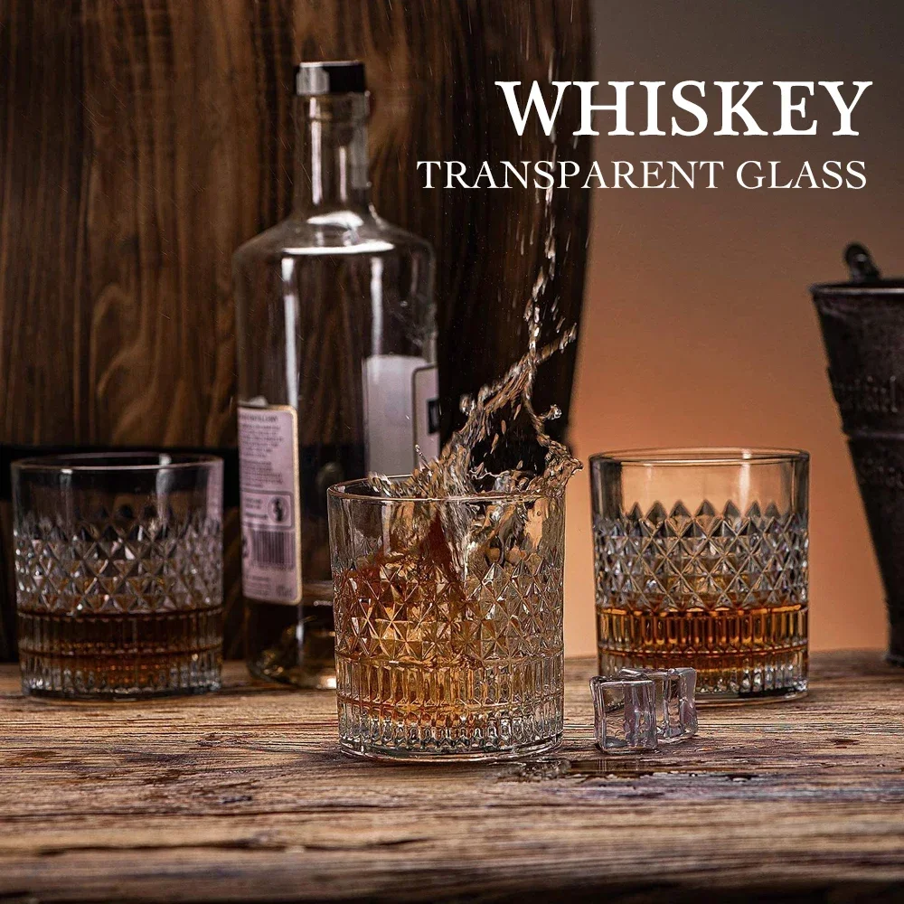 European Style Glass Cup, Household Transparent Foreign Wine Cup, Whiskey Glass, Creative Beer Glass, Liquor Set