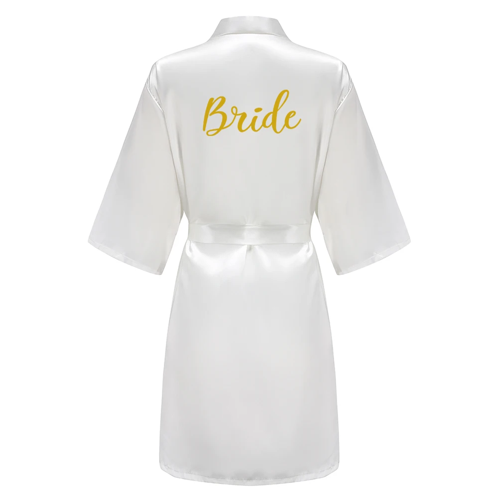 Burgundy Women Bathrobe Gold Letter Bride Bridesmaid Mother Maid of Honor Get Ready Bridal Party Robes Gifts Dressing Gown