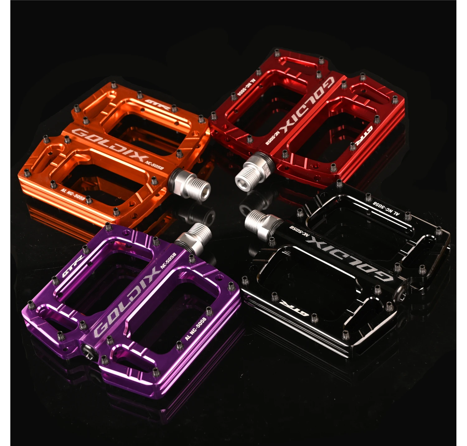 GOLDIX New 3-Bearing Mountain Road Bike Sealed Bearing Pedals High Strength Non-Slip Pedals Bicycle Parts