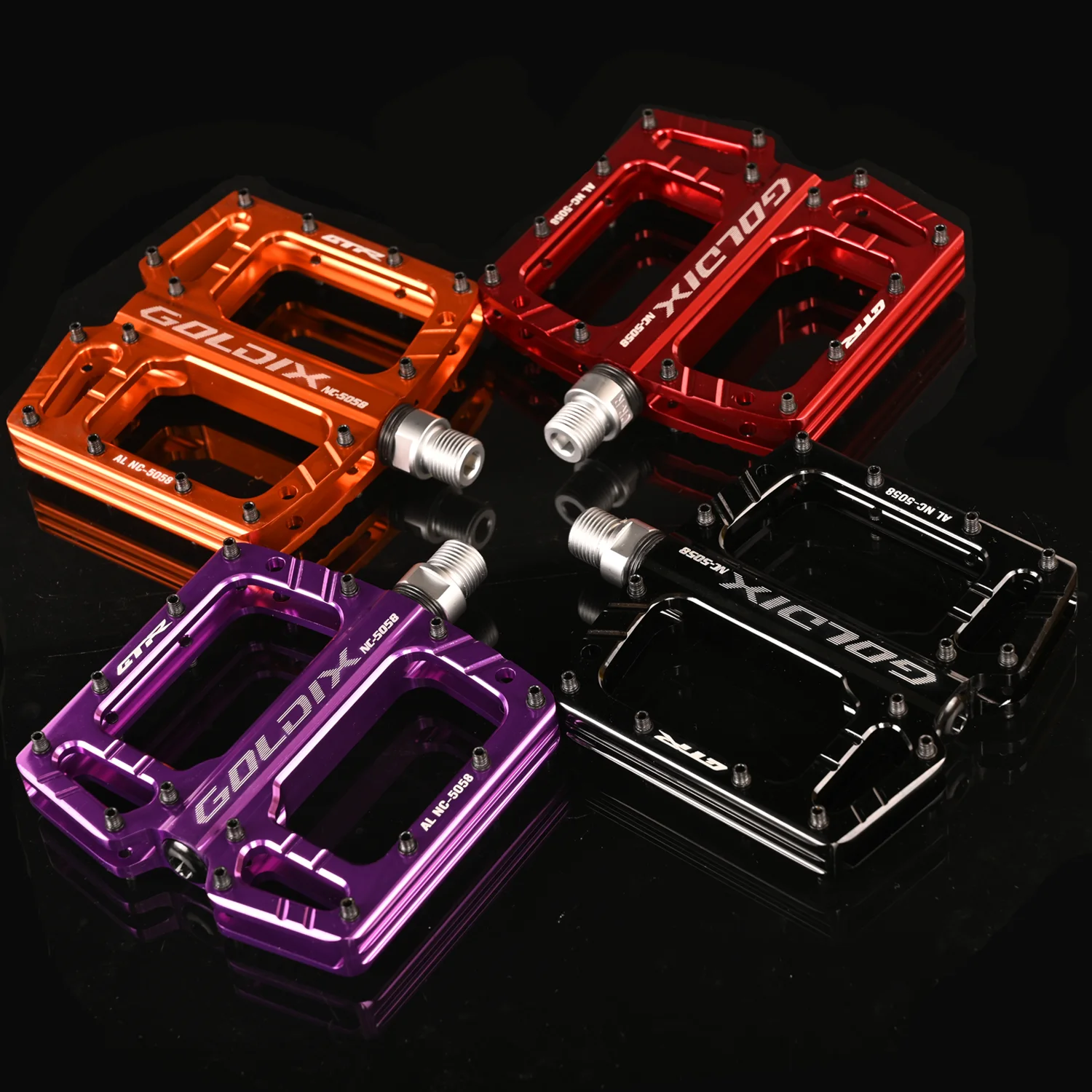 GOLDIX New 3-Bearing Mountain Road Bike Sealed Bearing Pedals High Strength Non-Slip Pedals Bicycle Parts
