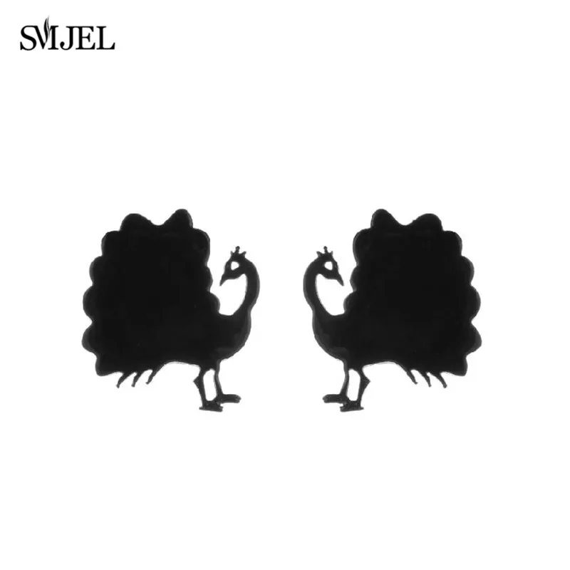 Golden Korean Minimalist Stainless Steel Animal Stud Earrings for Women Fashion 2026 Jewelry Dog Paw Rabbit Cat Key Studs Gift