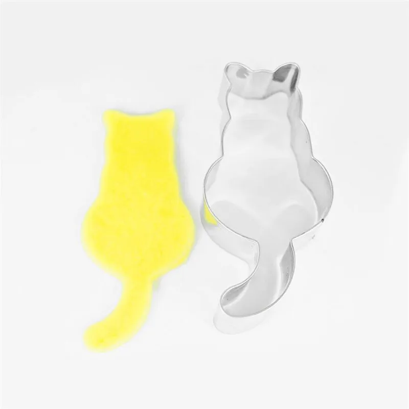 1 Piece Kitchen Cookie Cutter Cat Shaped Aluminium Mold Sugarcraft Cake Cookies Pastry Baking Cutter Mould Cake Decorating Tools