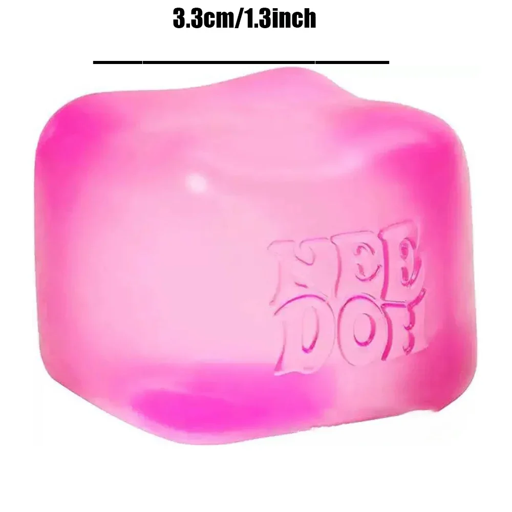 Schylling NeeDoh Nice Cube Squishy Sensory Toy Stress Relief Squeeze Block Vent Fidget Toy For Kids Autism ADHD Gift