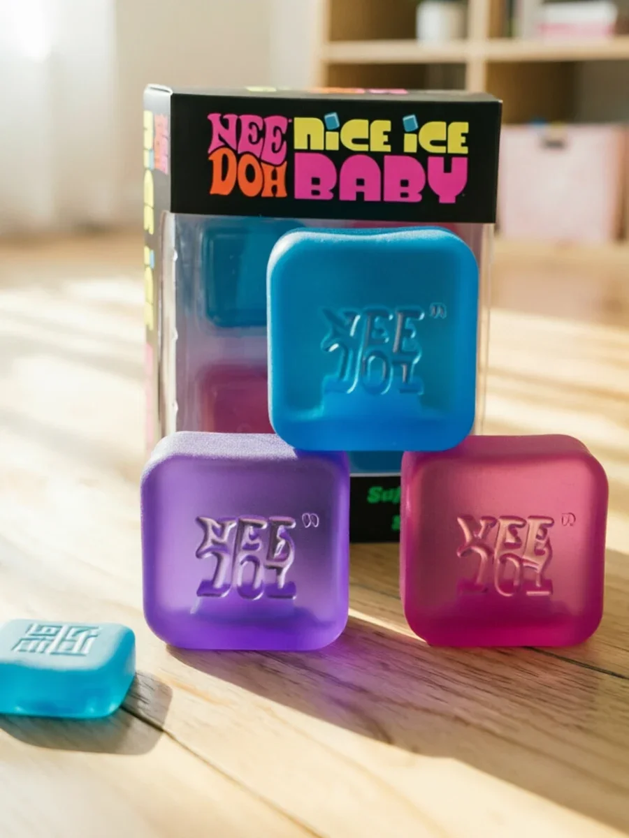 Schylling NeeDoh Nice Cube Squishy Sensory Toy Stress Relief Squeeze Block Vent Fidget Toy For Kids Autism ADHD Gift