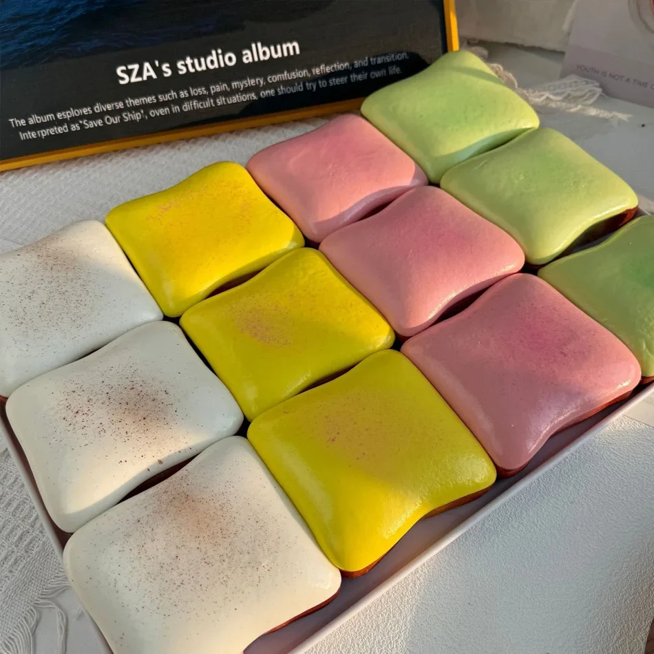 Squishy Toys Collection, Slow Rising Soft Squeeze Fidget Sensory Toys, Simulation Food Series Including Dumpling Squishy, Butter