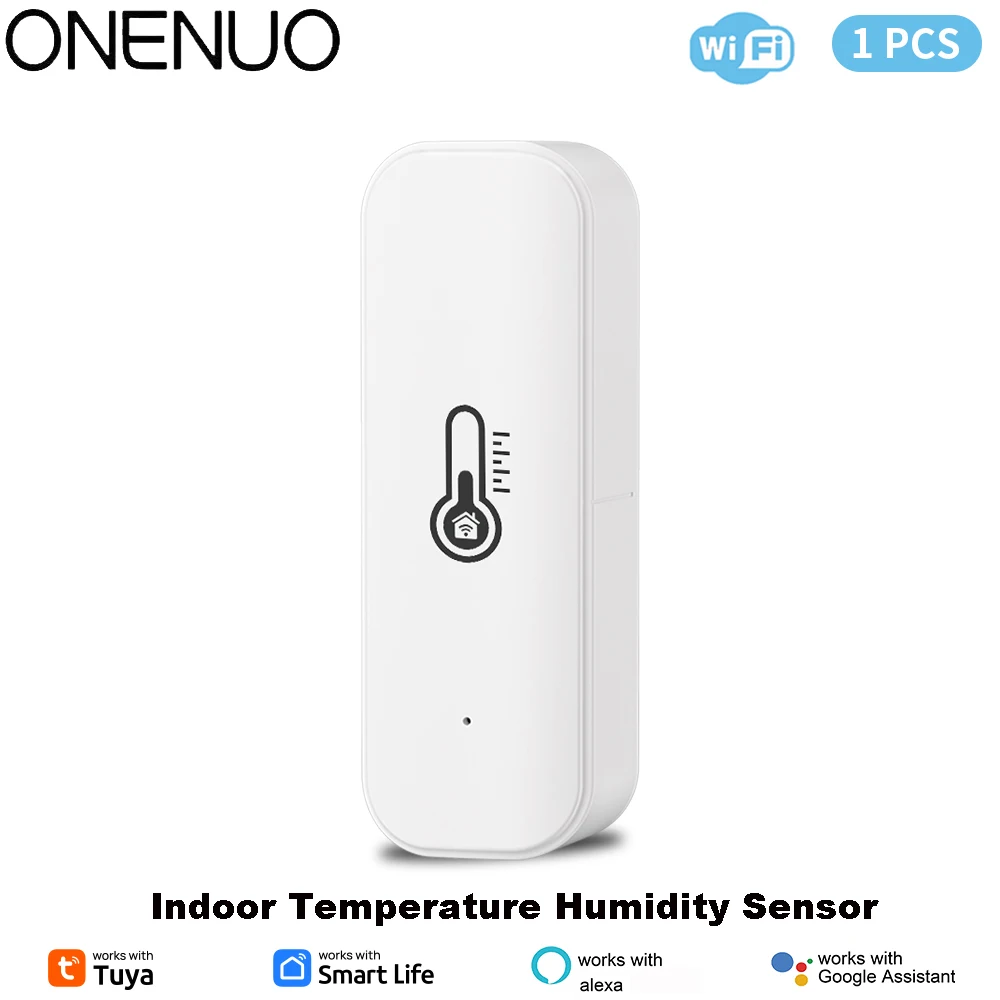 Tuya Indoor or IP65 Waterproof Outdoor WiFi Temperature Humidity Sensor Home Thermometer Compatible For Alexa Google Home Voice