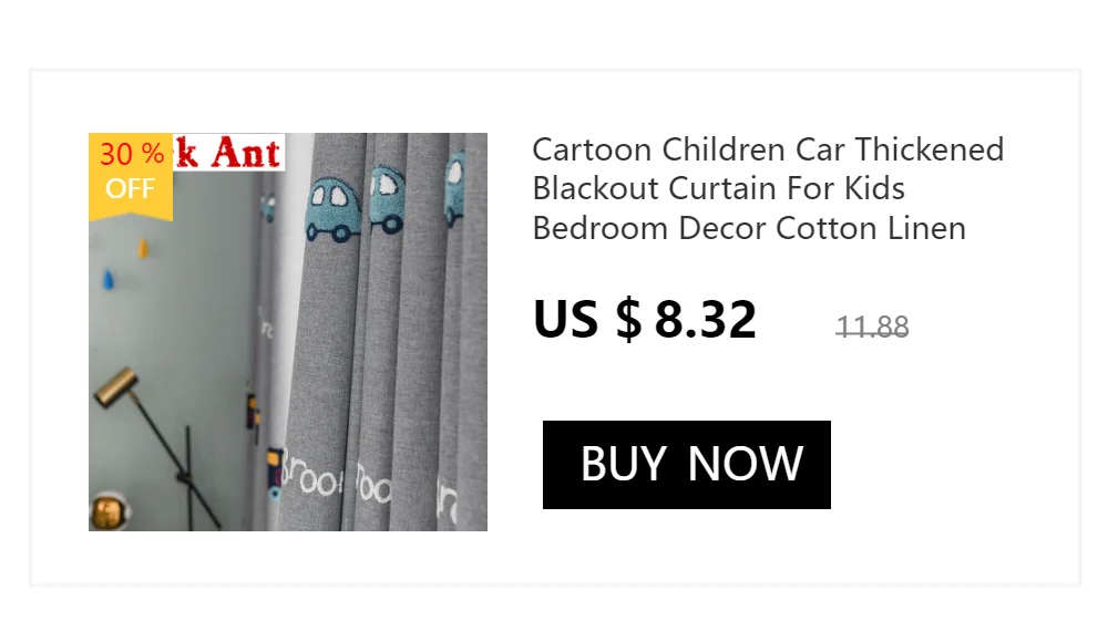 Green Cartoon Blackout Curtains 3D Embroidered Sheep Children Boys Girl Cortinas for Living Room Bedroom White Voile Curtains