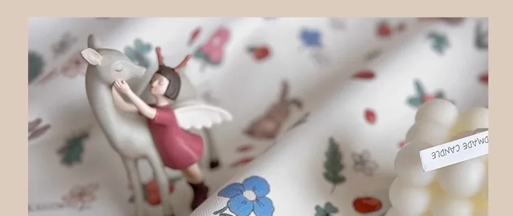 Little Flower Rabbit Cream French Children's Room Cute Cartoon Princess Girl Bedroom Blackout Skirt Curtain Design