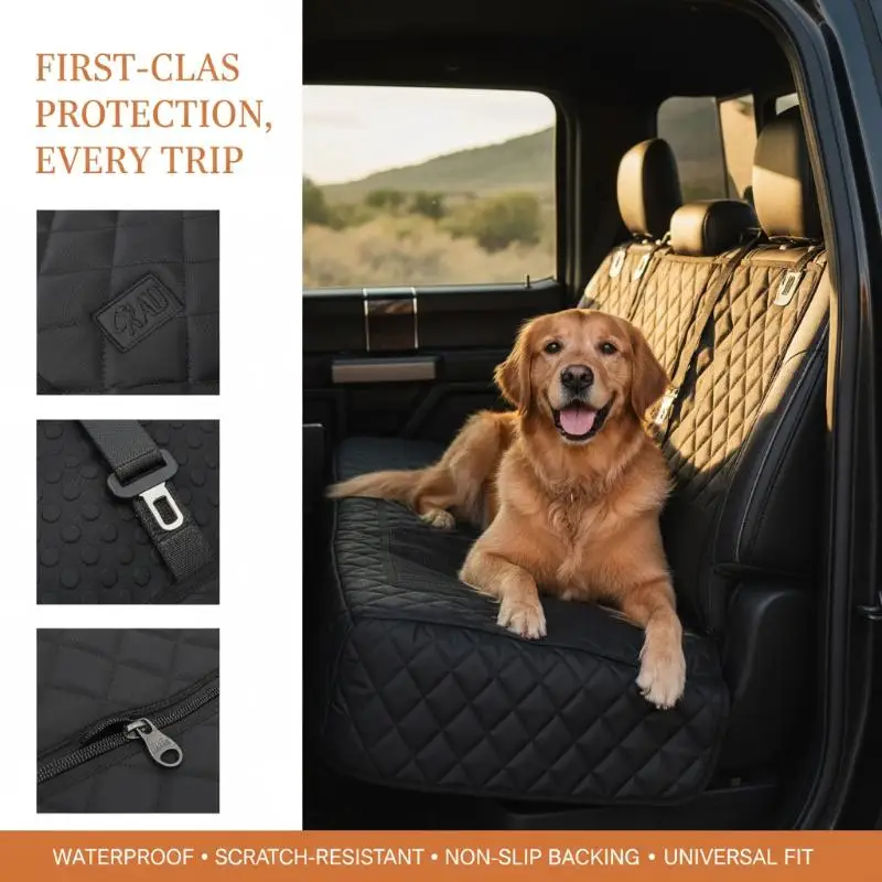 Car Seat Pet Cover for Dogs Cats Waterproof Nonslip Mat Heavy Duty Protector for Outdoor Travel