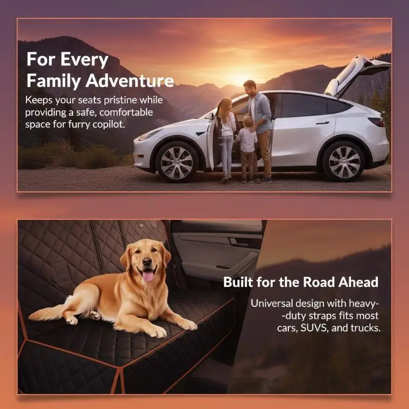 Car Seat Pet Cover for Dogs Cats Waterproof Nonslip Mat Heavy Duty Protector for Outdoor Travel