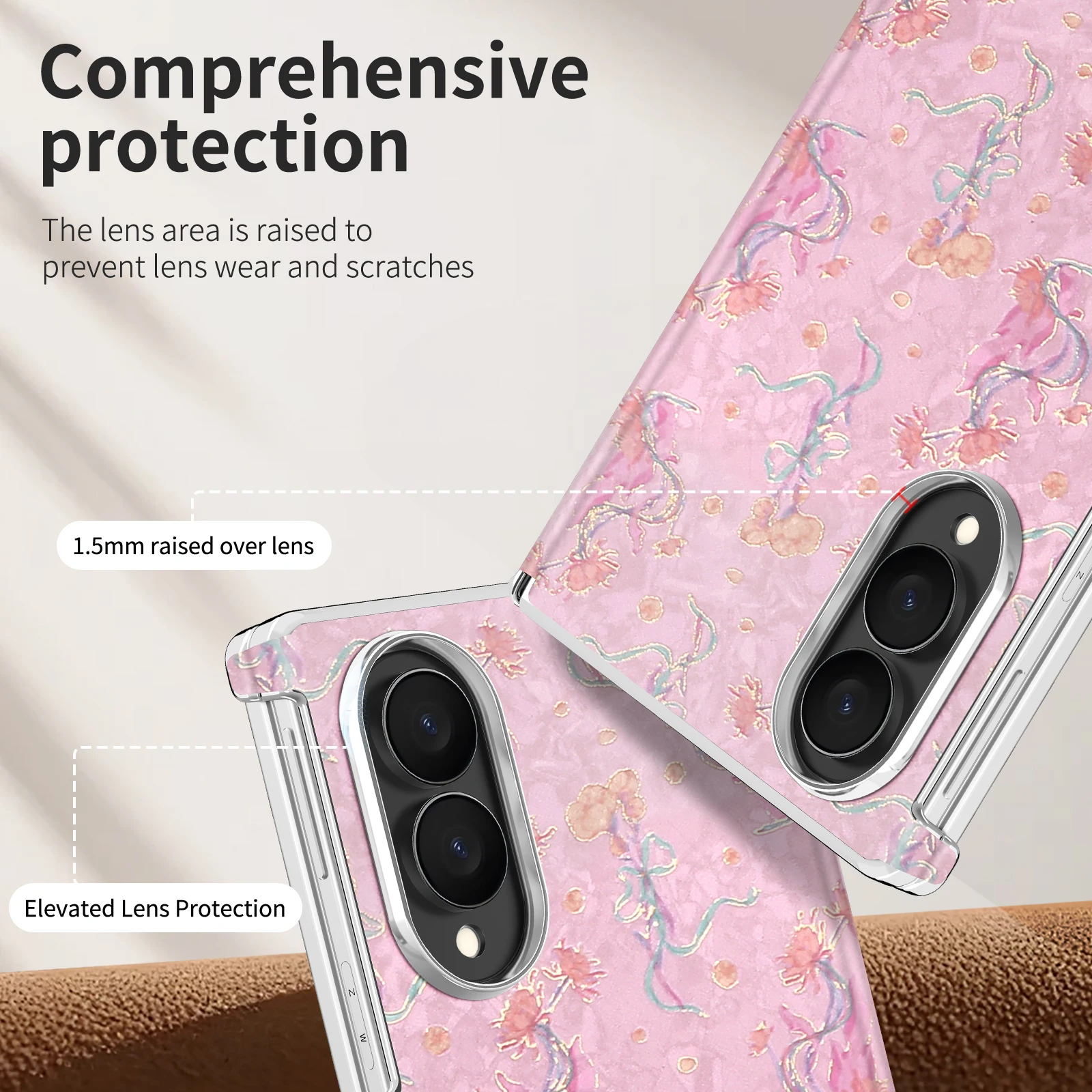 Fashionable Magnetic Floral PC Phone Case for Samsung Z Fold 8 Wide Shockproof for Magsafe Dual Axis Protection Slim fit Cover
