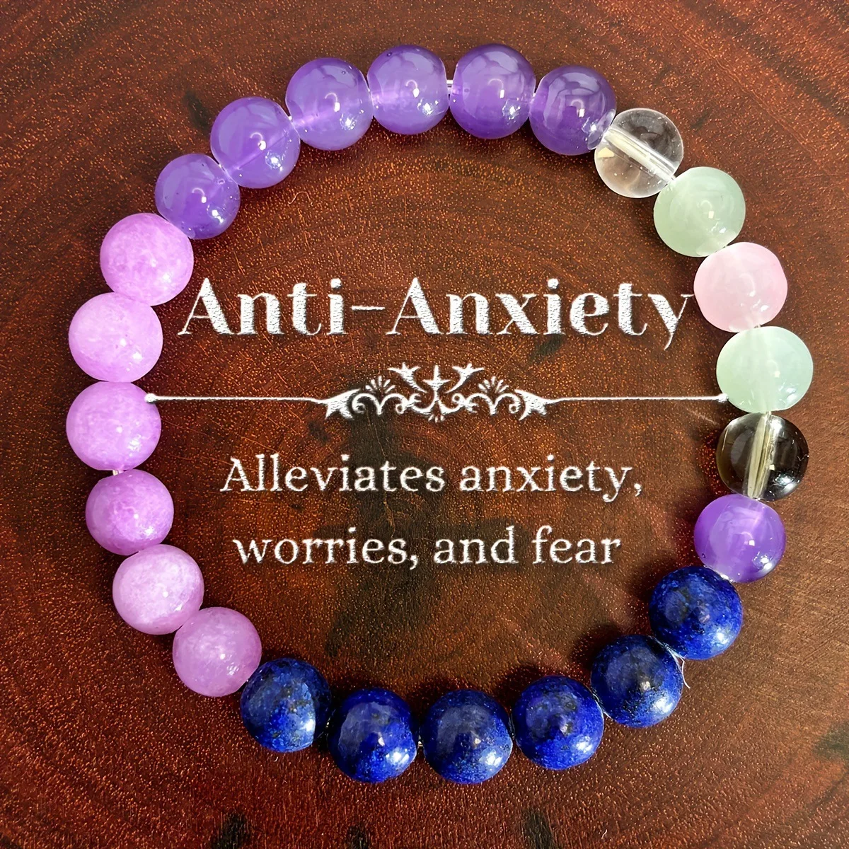 Natural Stone Symbolic Beaded Bracelet Women Men Anxiety Relief Protection Money Spiritual Inner Self-Love Jewelry
